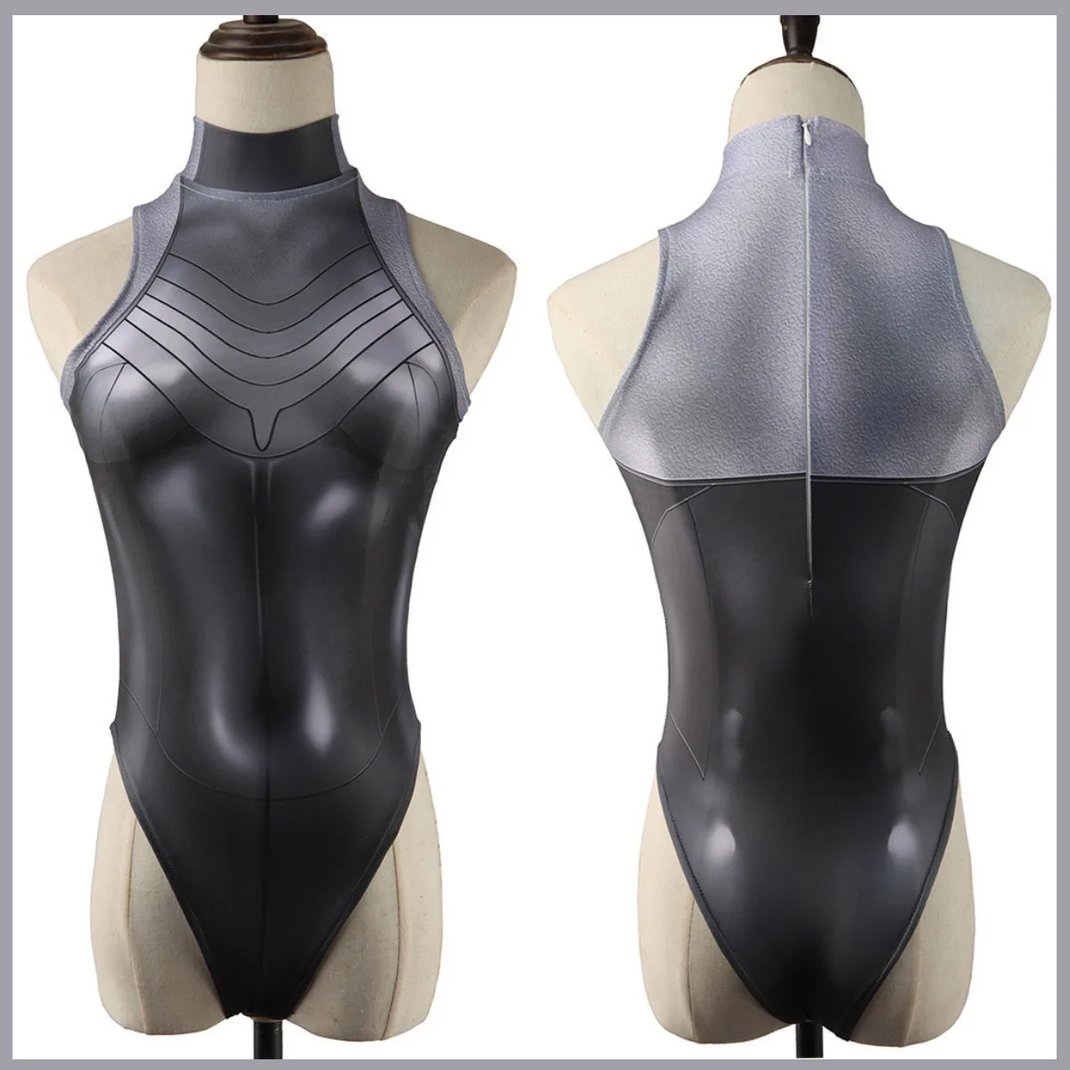 Summer Clothing Sets Women - ロボットツインズコスプレ衣装女性用セクシーなタイトなジャンプスーツ夏水着ウィッグ付きアトミックハートディキースタイルビキニスーツ