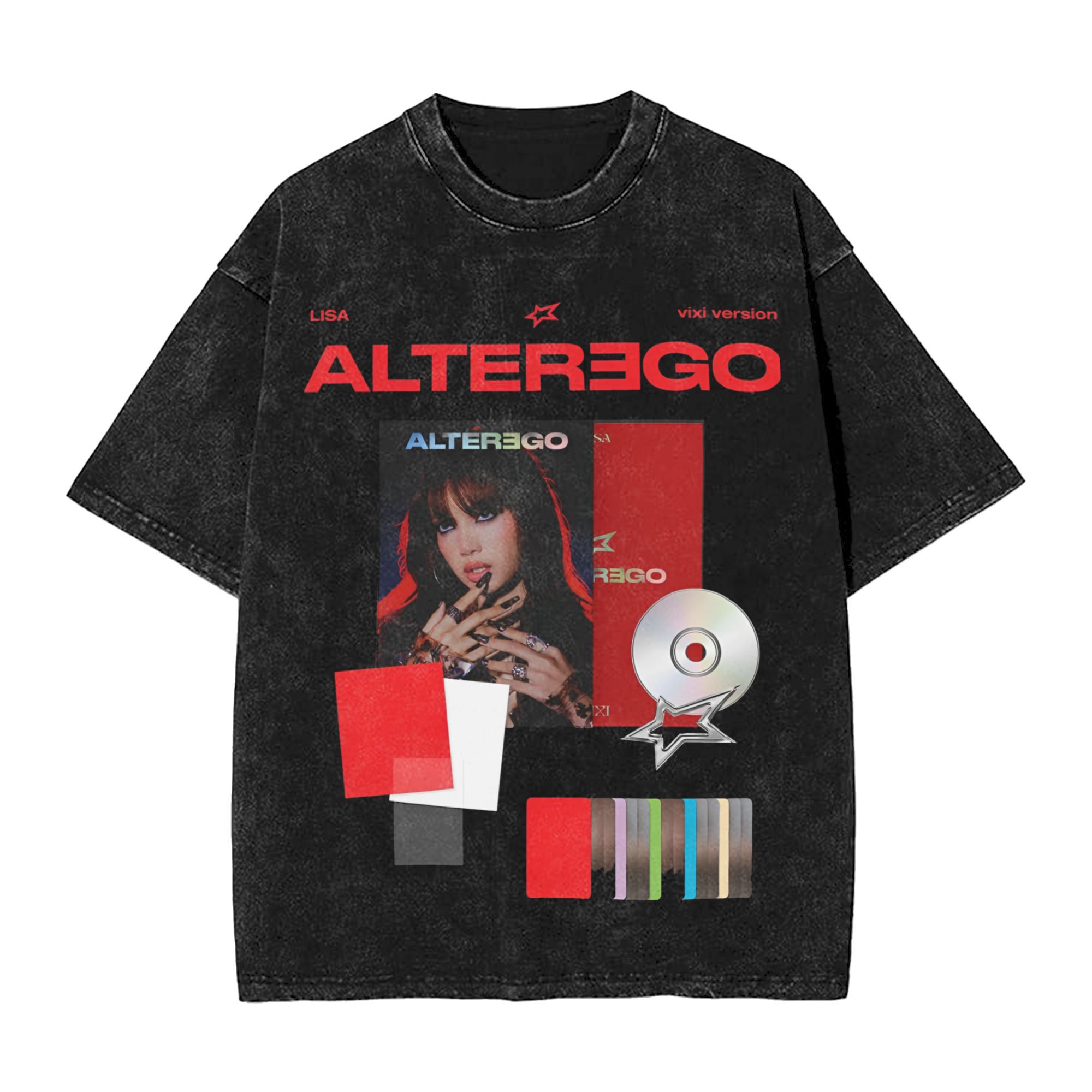 原宿LISAアルバム ALTER EGO グラフィックTシャ - Summer Clothing Ego のレビューと価格