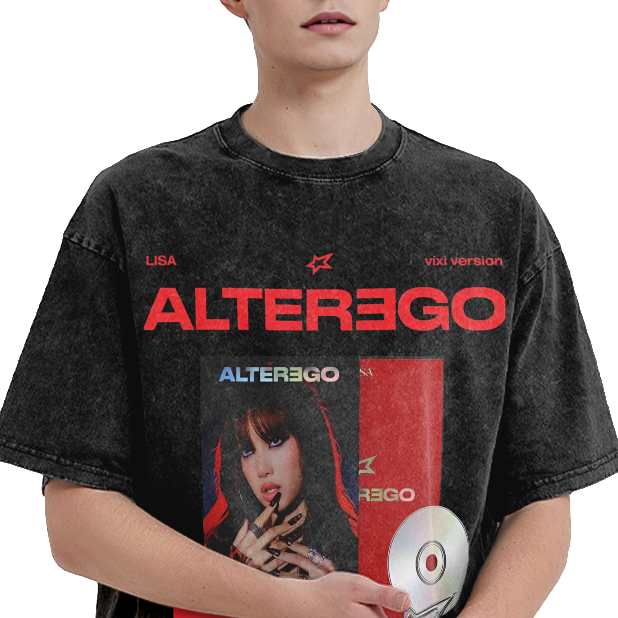 原宿LISAアルバム ALTER EGO グラフィックTシャ - Summer Clothing Ego のレビューと価格
