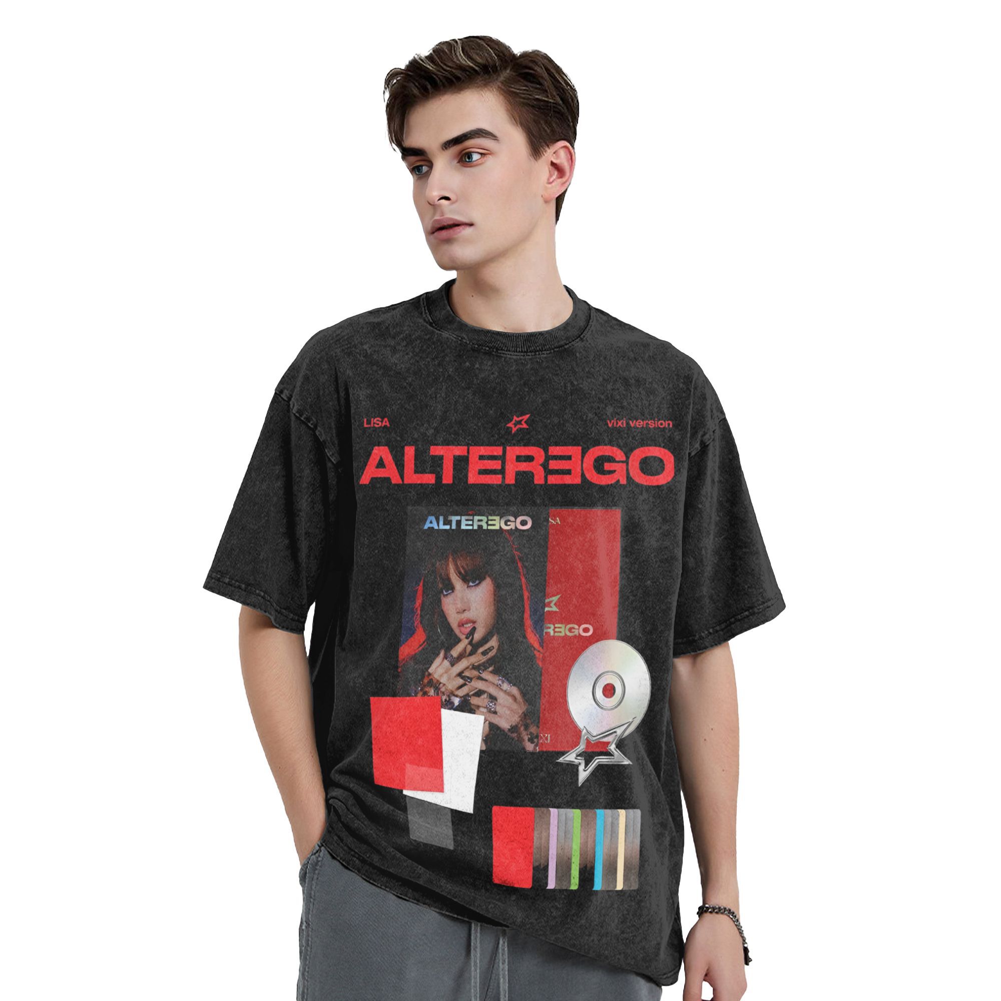 原宿LISAアルバム ALTER EGO グラフィックTシャ - Summer Clothing Ego のレビューと価格