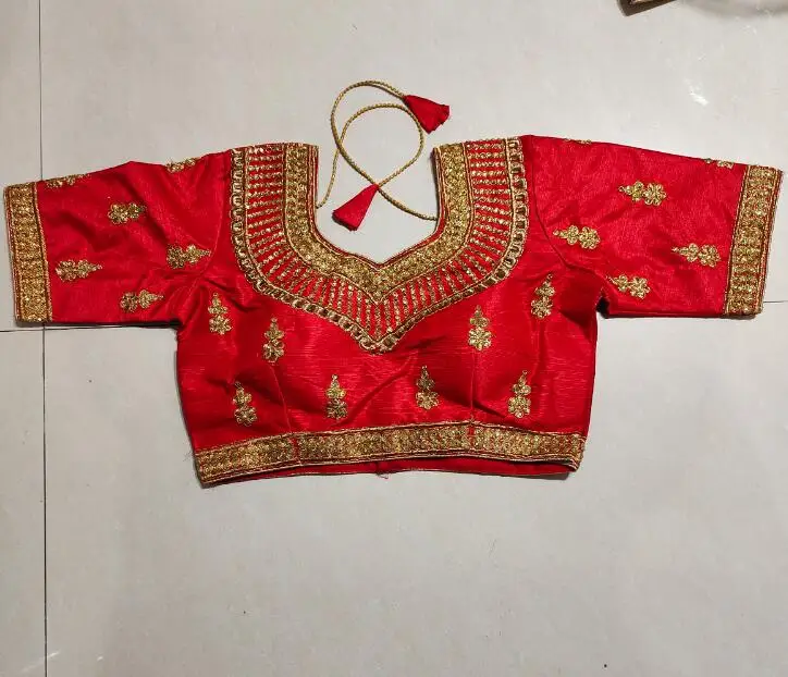伝統的なインドのサリートップ女性シャツ夏金糸刺繍パキスタン夏 - Summer Clothing India のレビューと価格