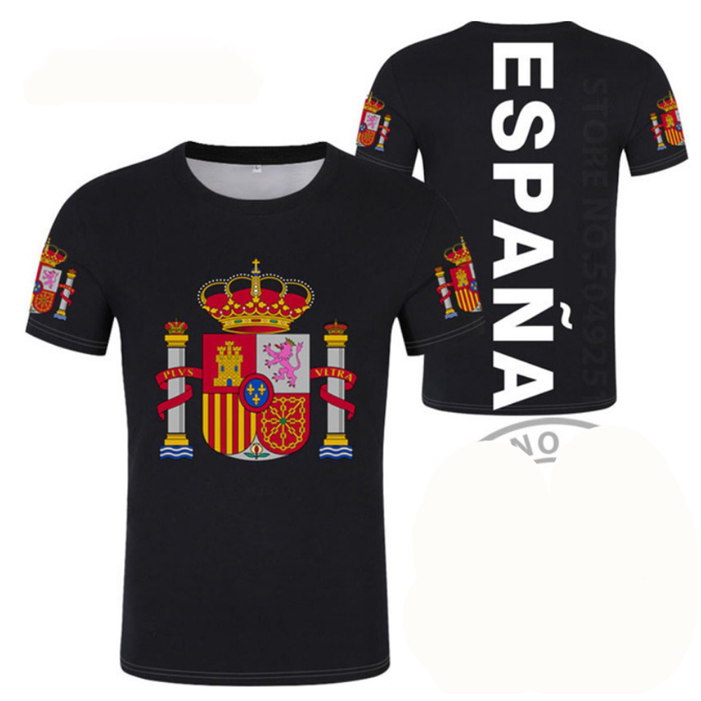 男性のスペインの半袖Tシャツ,スペインのエンブレム,サッカー - Summer Clothing In Spanish のレビューと価格
