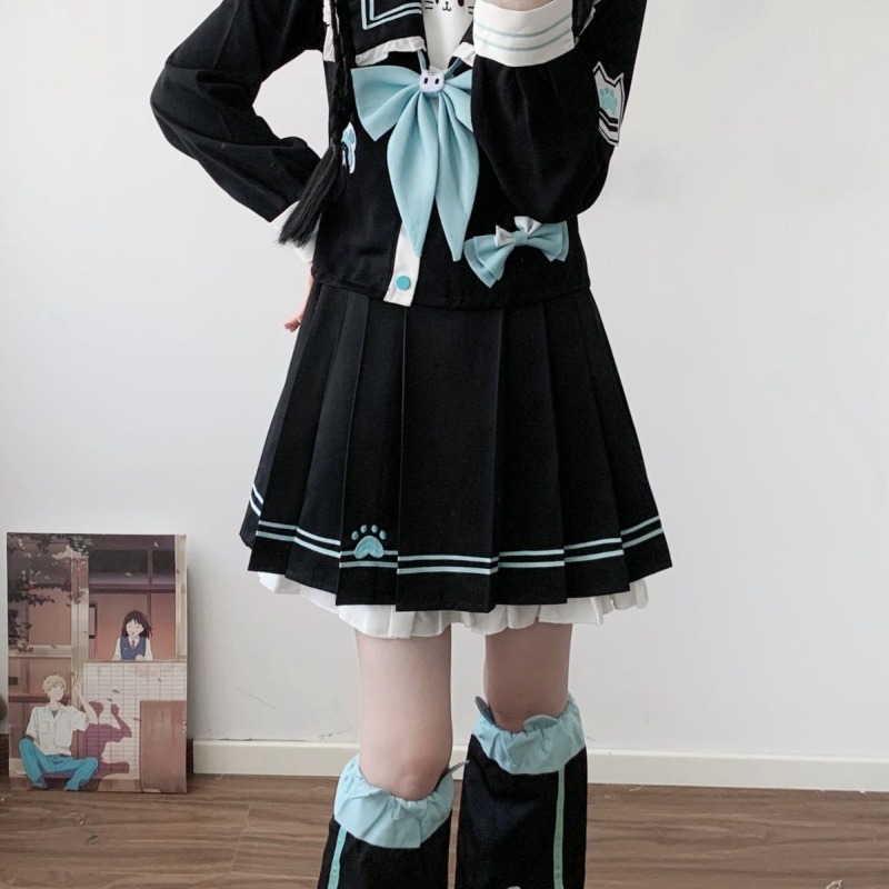 2025 新日本韓国かわいいプレッピー JK トップ + ス - Summer Clothing For Girls のレビューと価格