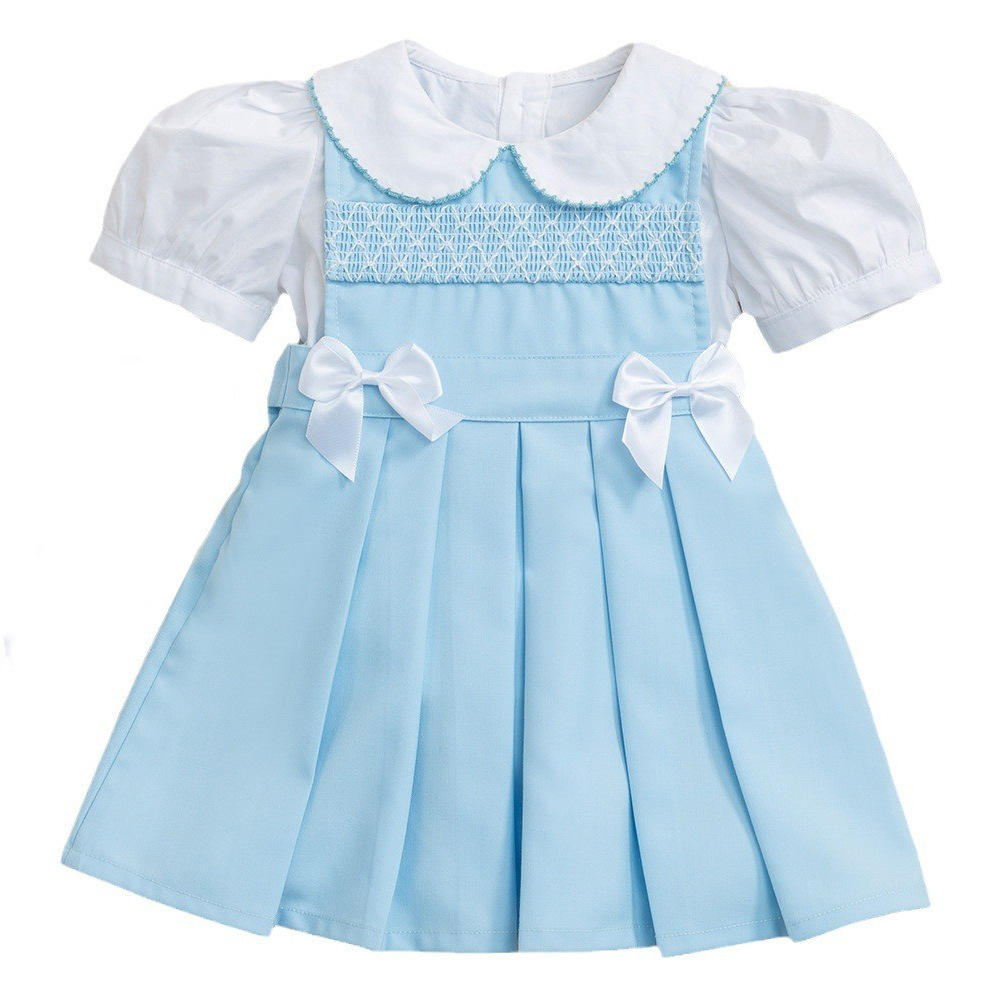 2026 キッズ兄弟姉妹セット スペイン風刺繍スモック半袖服 - Summer Clothing In Spanish のレビューと価格