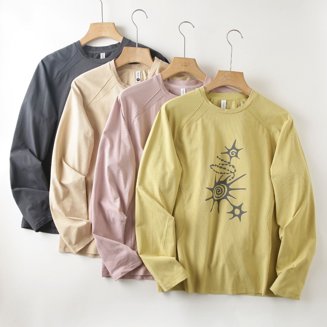 ユニセックス ハイストレッチ 通気性のある長袖 T シャツ  - Summer Clothing Trends のレビューと価格