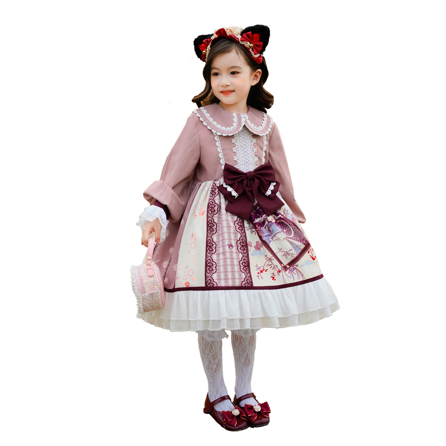 子供用ロリータ服長袖プリンセスドレス春夏フルセットドレスロリ - Summer Clothing For Girls のレビューと価格