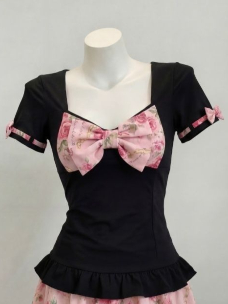 レディース甘い花柄プリントツーピースセット フェアリーボウス - Summer Clothing Accessories のレビューと価格