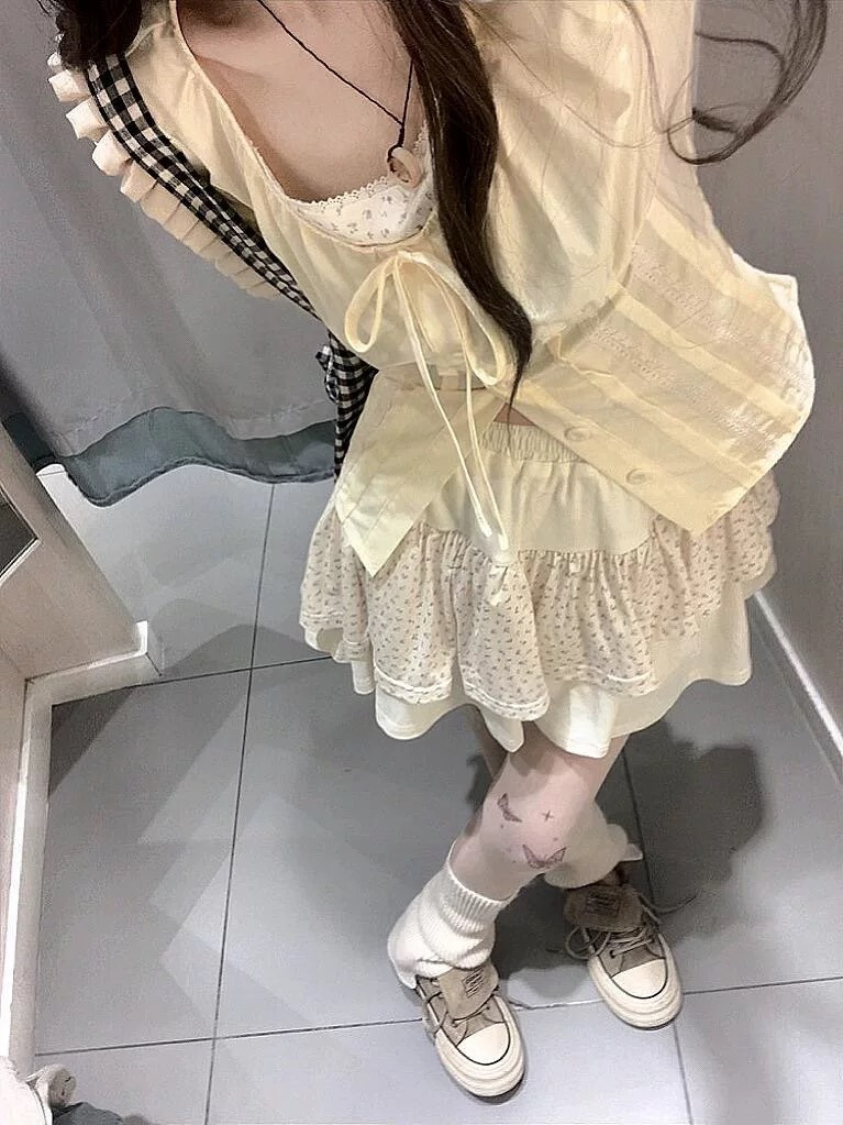 甘い花柄のツーピースセット レディース 夏 ドーパミン風 可 - Summer Clothing Accessories のレビューと価格