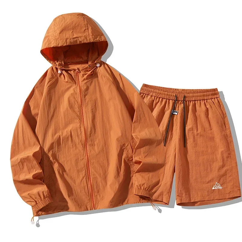アイスシルク屋外日焼け止め服セット帽子薄くて通気性のある速乾 - Summer Clothing Sets Women のレビューと価格